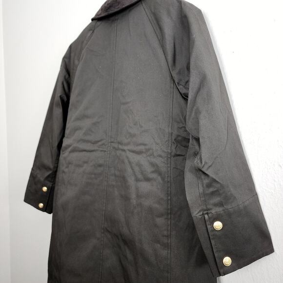 J.Crew NWT Long Barn Coat Waxed Cotton Twill Brown XS Petite Removable Vest - Picture 15 of 16